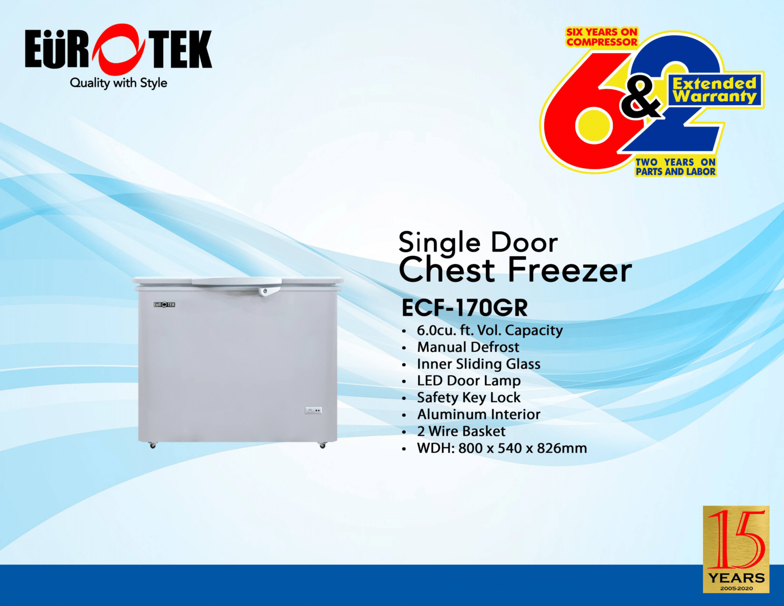 Eurotek ECF170GR 6.0 cu.ft. Chest Freezer Ansons