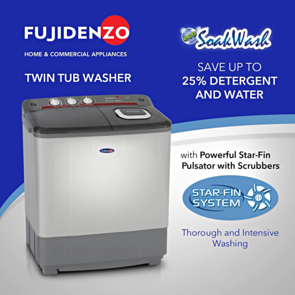 Fujidenzo JWT701 7.0 kg. Twin Tub Washing Machine Ansons