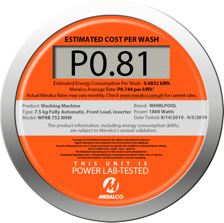 Whirlpool WFRB752BHW 7.5 kg. Front Load Washing Machine Ansons