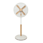 Asahi XF-6077 Wooden 16in Stand Fan White