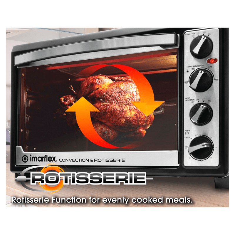 Imarflex IT-480CRS 48 Liters 3 in 1 Convection & Rotisserie Oven - Image 3