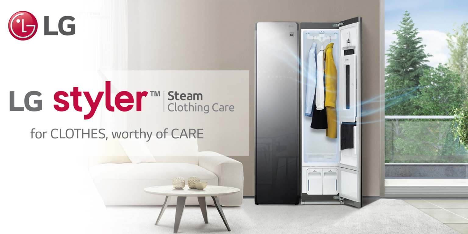 LG Styler Steam Clothing Care System S3MFC (Mirror Black) - Ansons