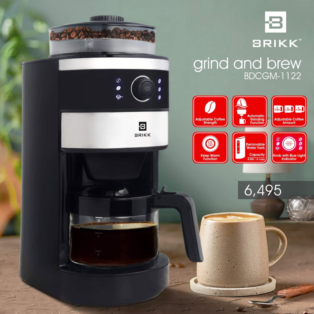 Brikk BDCGM1122 0.80L Grind and Brew Coffee Maker Ansons