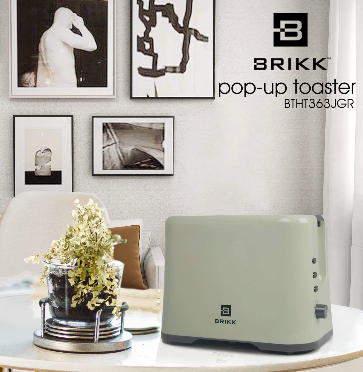 Brikk BTHT363JGR Popup Toaster Ansons