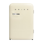 Brikk BRF-130LCR Cream 3.2 cu.ft. Personal Retro Refrigerator