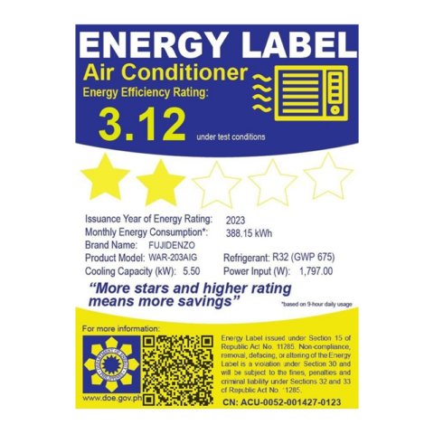 Fujidenzo WAR-203AIG 2.0 HP Window Type Airconditioner - Image 2