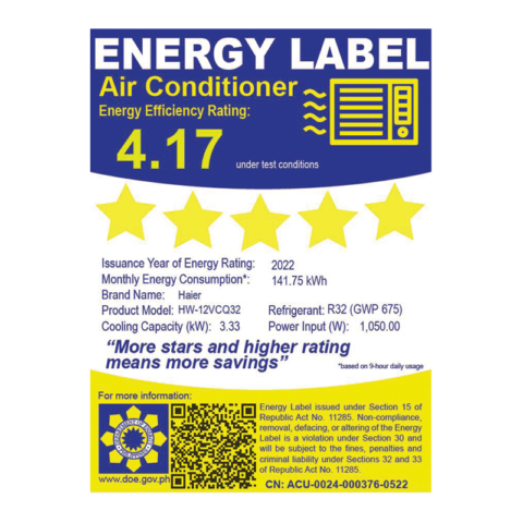 Haier HW-12VCQ32 1.5 HP Window Type Airconditioner - Image 5