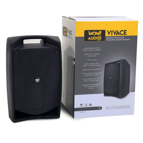 WOW! Audio Vivace Battery Powered Portable Sound System - Image 6