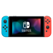 Nintendo Switch with Neon Blue and Neon Red Joy-Con