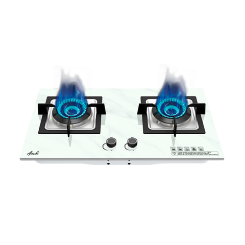 Asahi HB1002 Double Burner Gas Stove Marble