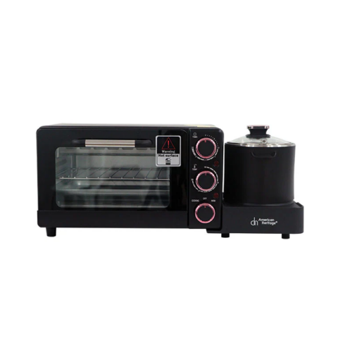 American Heritage AHBK-6295 Multifunctional Breakfast Maker Black