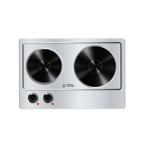 American Heritage AHESS-6280 Double Hot Plate Electric Stove - Image 2