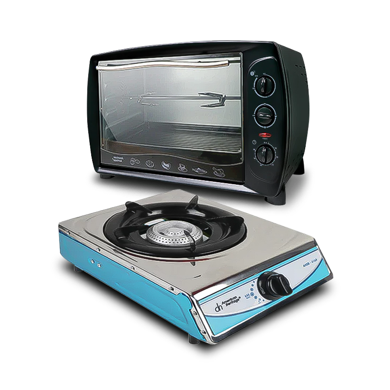 American Heritage AHOT-6099 43L Oven Toaster + AHSB-6164 Gas Stove BUNDLE