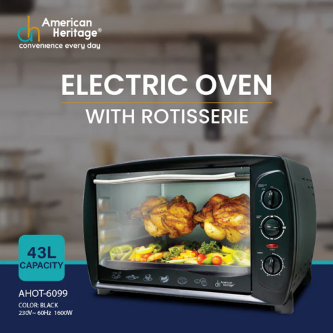 American Heritage AHOT-6099 43 Liters Electric Oven with Rotisserie - Image 3