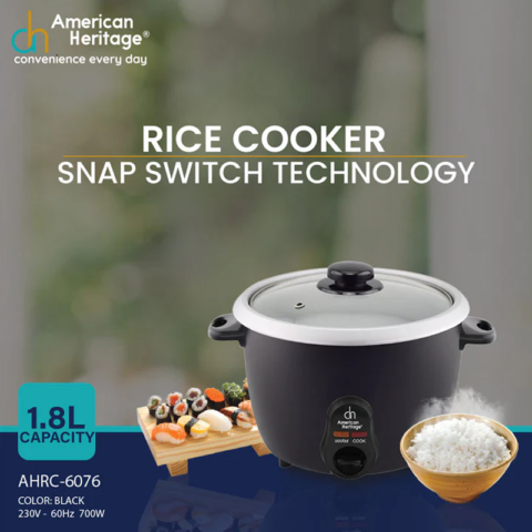 American Heritage AHRC-6076 1.8 Liters Rice Cooker - Image 4
