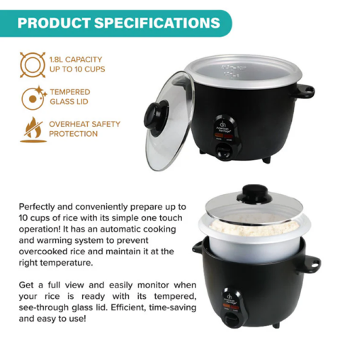 American Heritage AHRC-6076 1.8 Liters Rice Cooker - Image 5