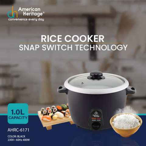 American Heritage AHRC-6171 1.0 Liter Rice Cooker - Image 4