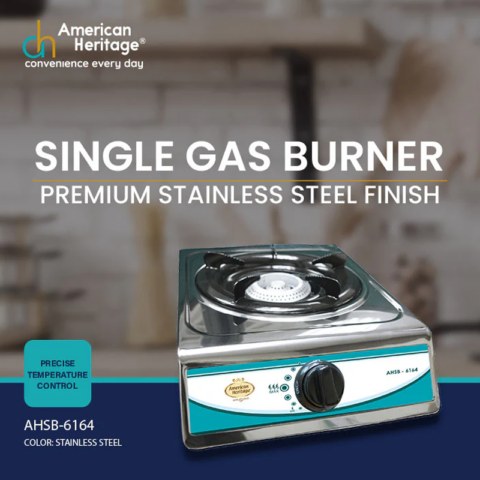 American Heritage AHSB-6164 Single Burner Gas Stove - Image 2