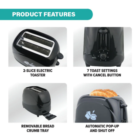 American Heritage HEBT-6031 2-Slice Bread Toaster - Image 8