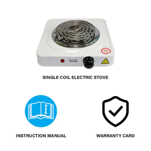 American Heritage HEES-6016 Single Coil Electric Stove - Image 5