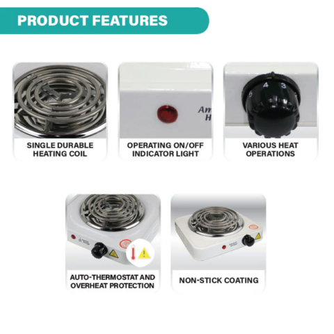 American Heritage HEES-6016 Single Coil Electric Stove - Image 6