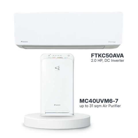 Daikin 50AVA QUEEN 2.0 HP Split Type Airconditioner + MC40UVM6-7 Air Purifier BUNDLE