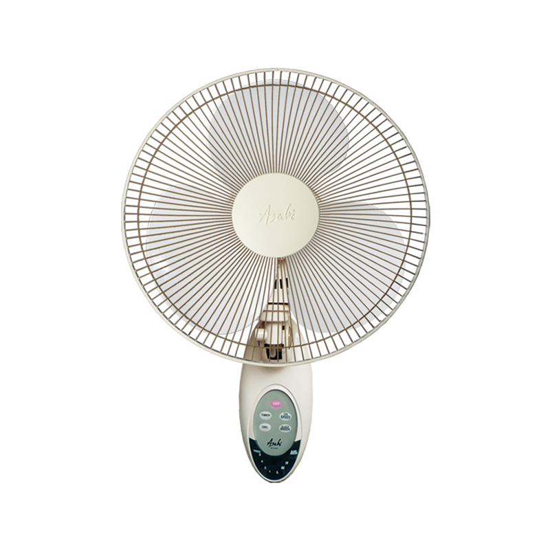 Asahi WF 625R 16in Remote Controlled Wall Fan Mocha