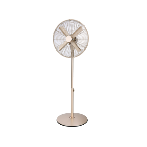 Asahi XF-6078 16in Retro Stand Fan Champagne