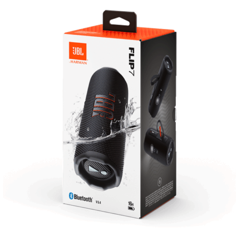 JBL Flip 7 Black Portable Waterproof and Drop-proof Bluetooth Speaker - Image 6