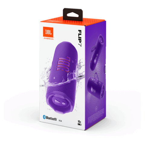 JBL Flip 7 Purple Portable Waterproof and Drop-proof Bluetooth Speaker - Image 7