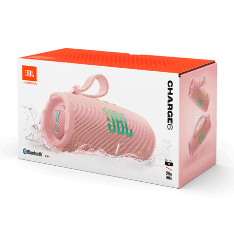 JBL CHARGE 6 Pink Portable Waterproof and Drop-off Bluetooth Speaker - Image 8
