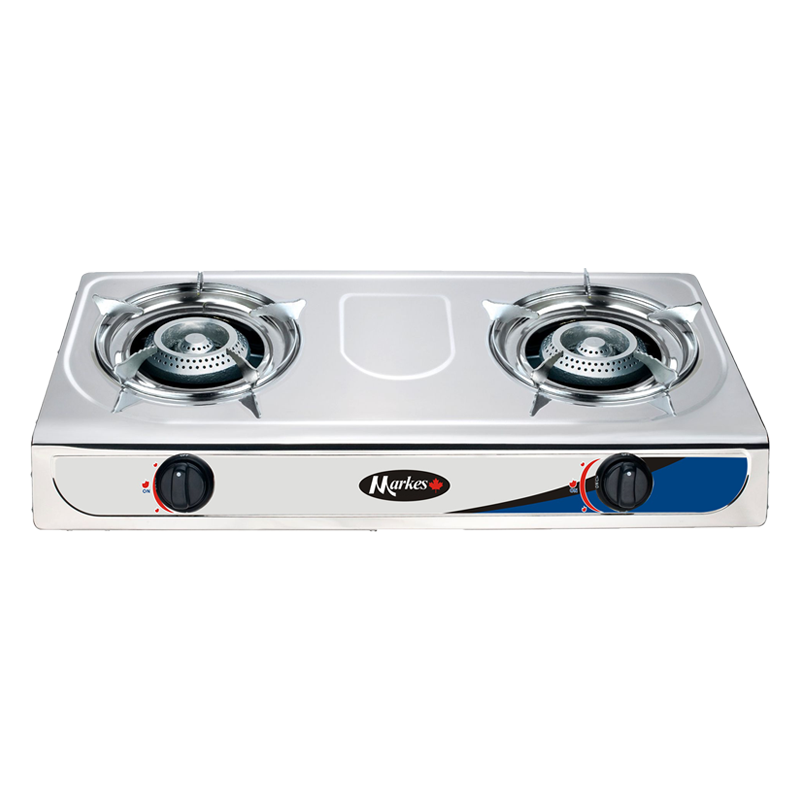 Markes MGS-8202SST Double Burner Gas Stove