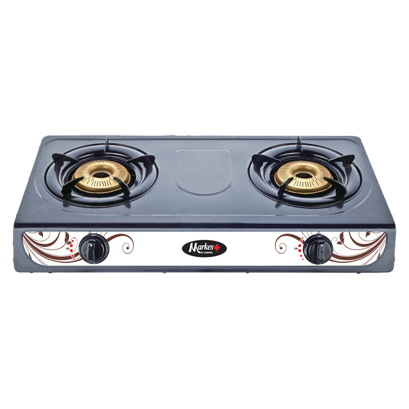 Markes MGS-8205TPW Double Burner Gas Stove