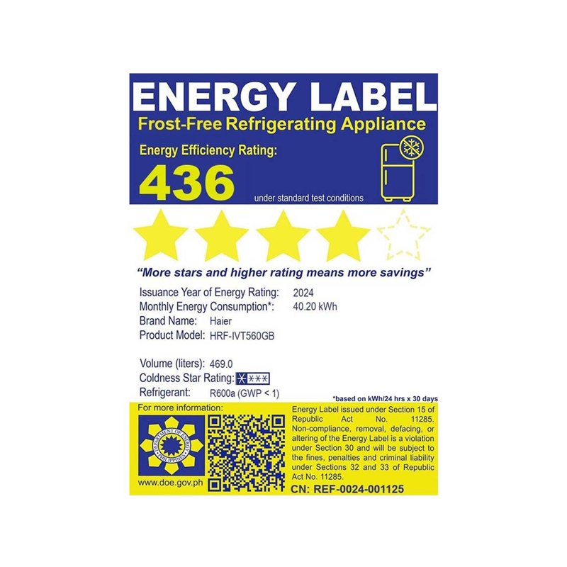 Haier HRF-IVT560GB 16.5 cu.ft Multi-Door Refrigerator - Image 3