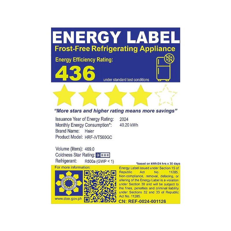 Haier HRF-IVT560GC 16.5 cu.ft. Multi-Door Refrigerator - Image 4