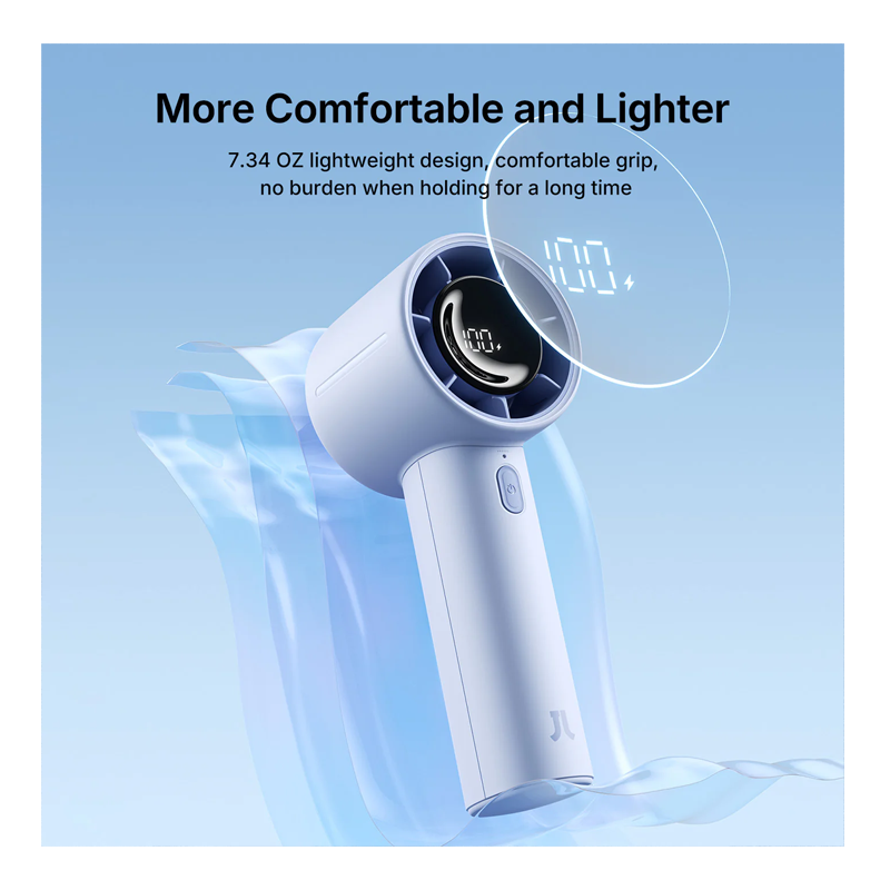 JisuLife LIFE 10S 5000mAh Handheld Fan Grey - Image 3