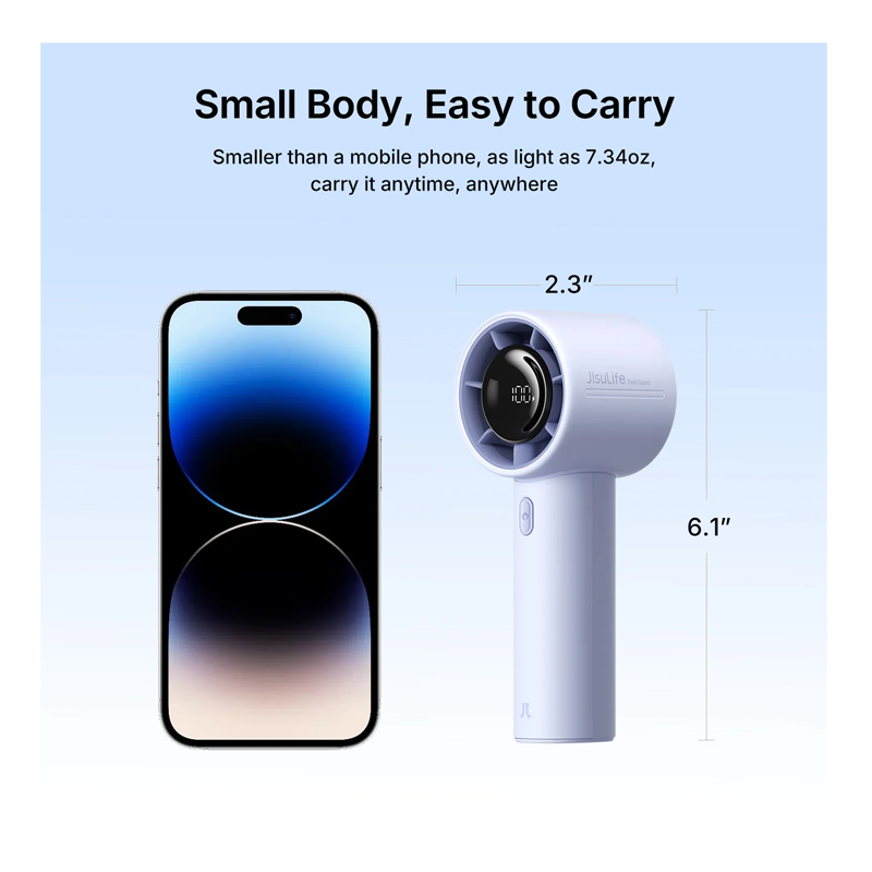 JisuLife LIFE 10S 5000mAh Handheld Fan Grey - Image 5