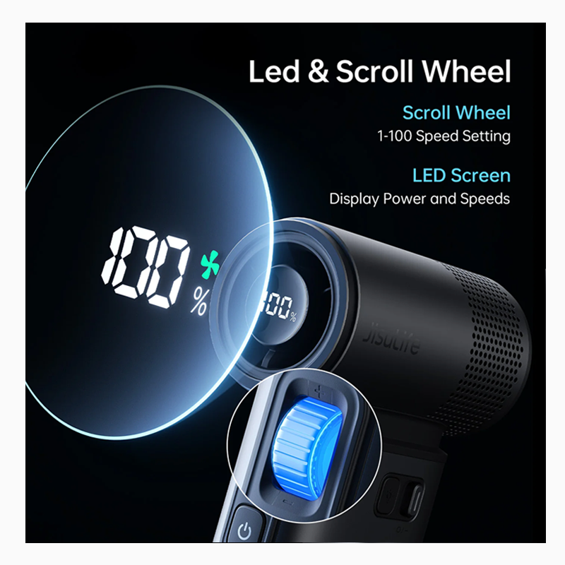 JisuLife ULTRA 2 9000mAh Handheld Fan Grey - Image 3