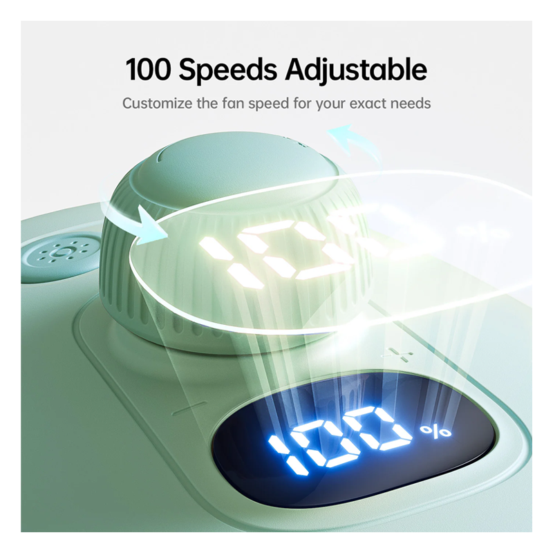 JisuLife LIFE 2S 5000mAh Stroller Fan Green - Image 4