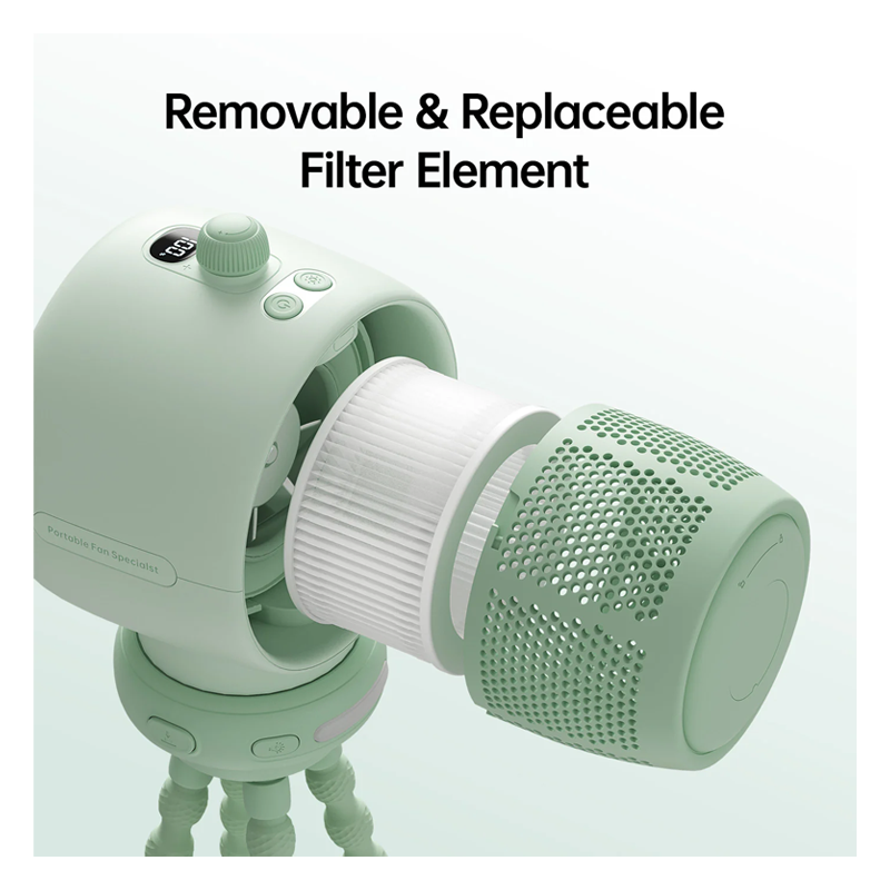 JisuLife LIFE 2S 5000mAh Stroller Fan Green - Image 8