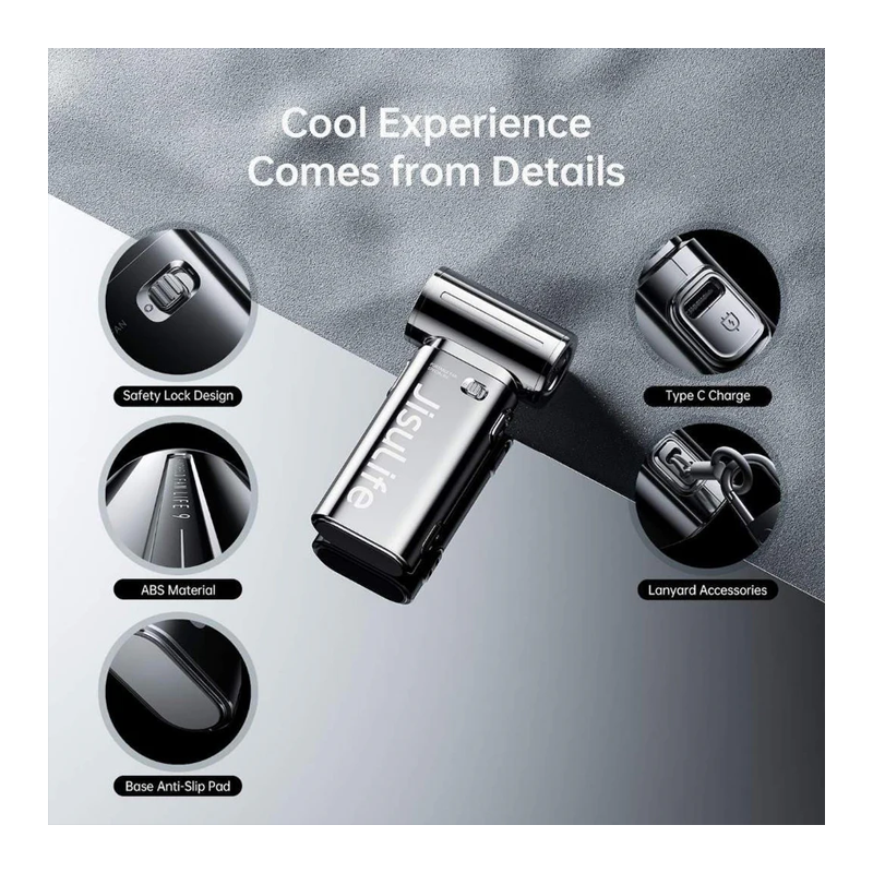 JisuLife LIFE 9 Chrome 5000mAh Handheld Fan - Image 4