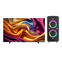 Devant 55QUHV06 55in Quantum UHD TV + RAVE 501 Portable Party Speakers - BUNDLE