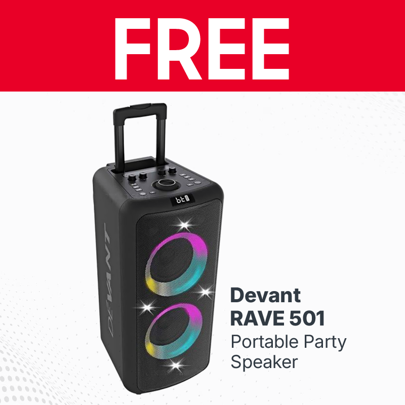 Devant 65UHD206 65in 4K Ultra HD Smart TV with a FREE RAVE 501 Portable Party Speakers - 2025 - Image 2