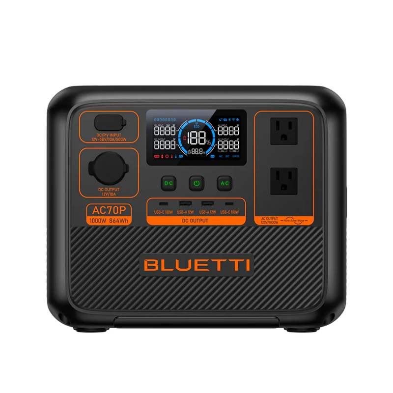 BLUETTI AC70P 1000W Portable Power Station