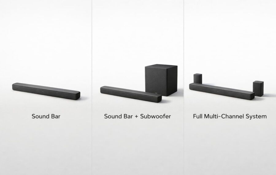 Home audio system configurations Home audio system configurations