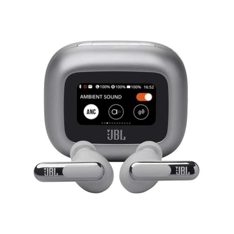 JBL LIVE BEAM 3 True Wireless Noise-Cancelling Earbuds Silver