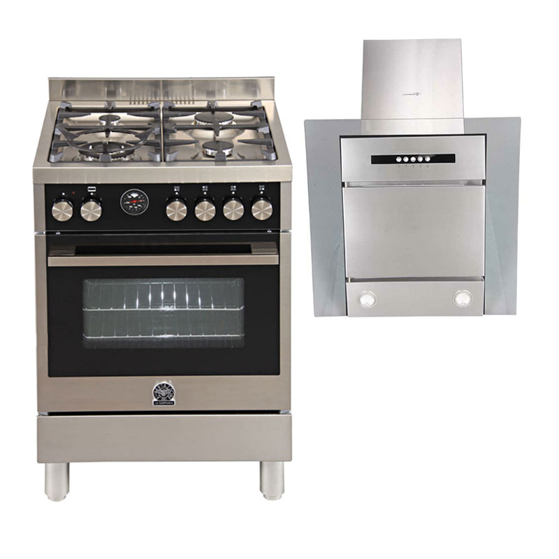 La Germania TU64C 71BX 60cm Gas Cooking Range + K51.6 60cm Range Hood - BUNDLE