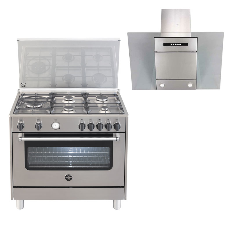 La Germania AMS95L 71CX 90cm Gas Cooking Range + K51.9 90cm Range Hood - BUNDLE