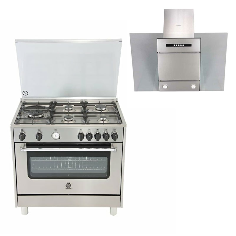 La Germania AMS95L 61LCX 90cm Gas Cooking Range + K51.9 90cm Range Hood - BUNDLE