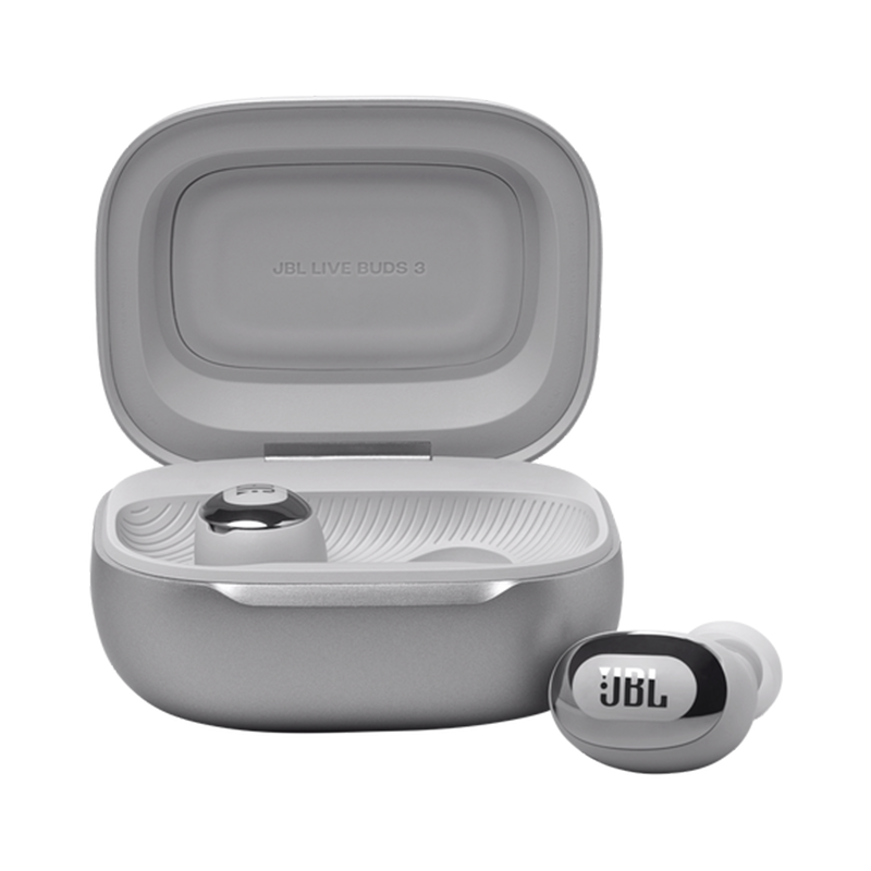 JBL LIVE BUDS 3 True Wireless Noise-Cancelling Earbuds Silver - Image 8
